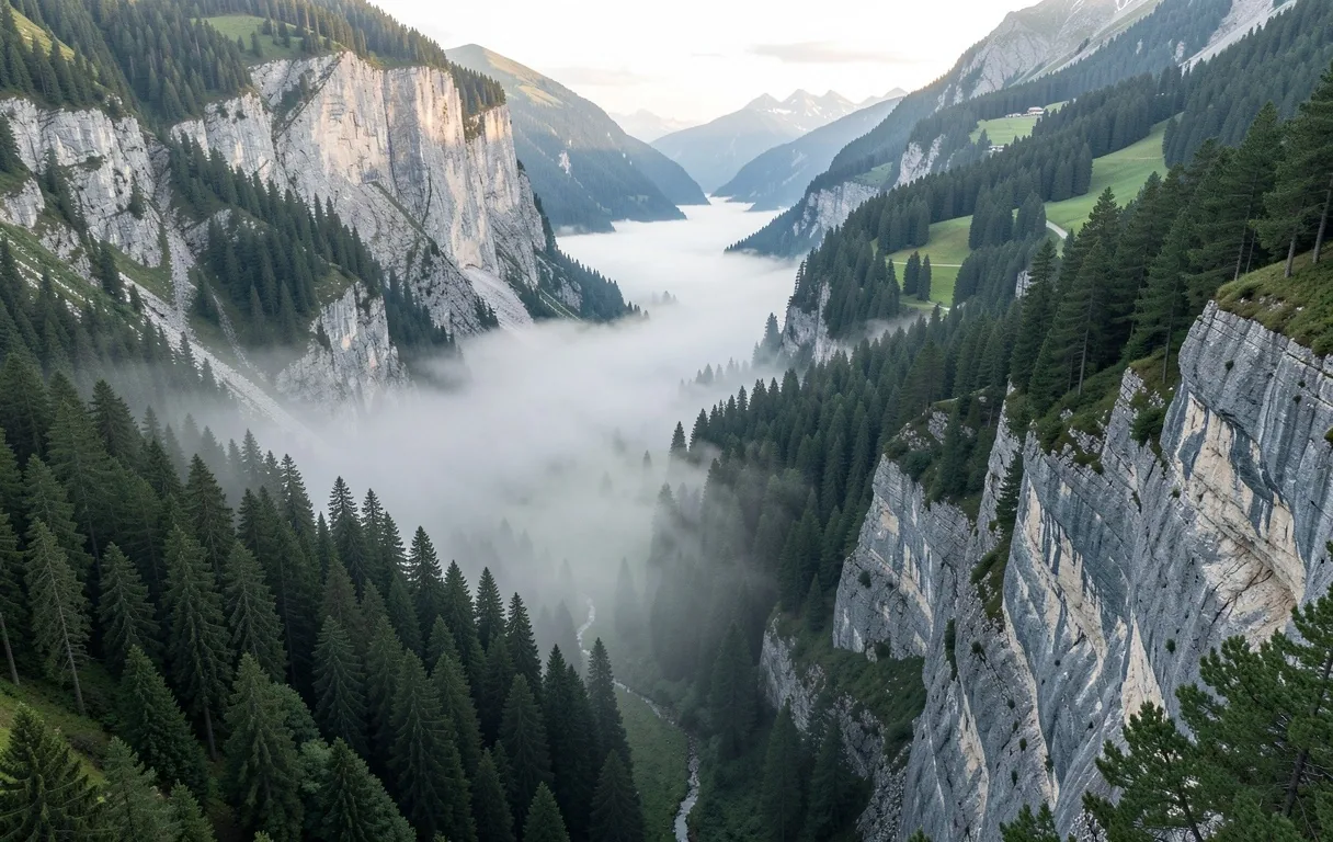 Paysage alpin serein